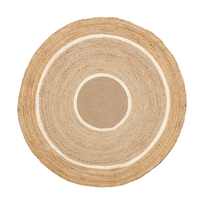 Rond Jute vloerkleed - Mirai Circle Wit/Naturel - 1