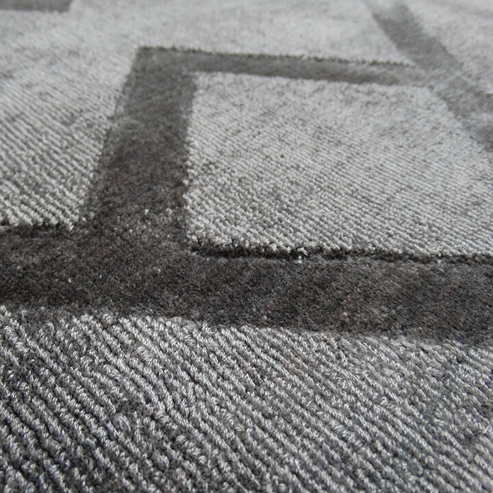 Viscose vloerkleed - Lev Geo Antraciet  - 2