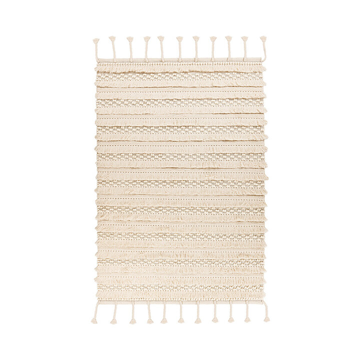 Bohemian vloerkleed - Basai Fringe 325 Naturel - 1