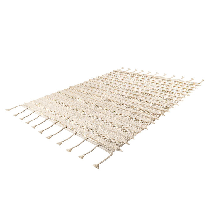 Bohemian vloerkleed - Basai Fringe 325 Naturel - 2