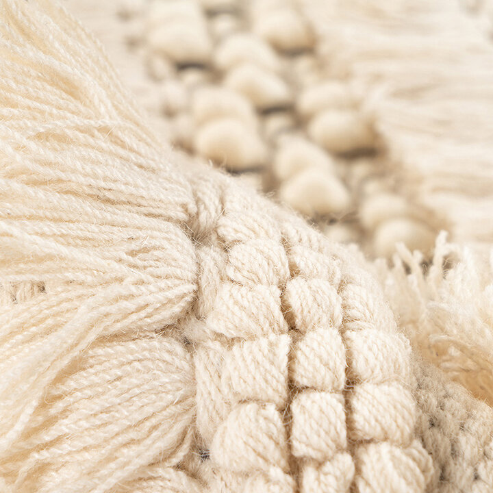 Bohemian vloerkleed - Basai Fringe 325 Naturel - 3