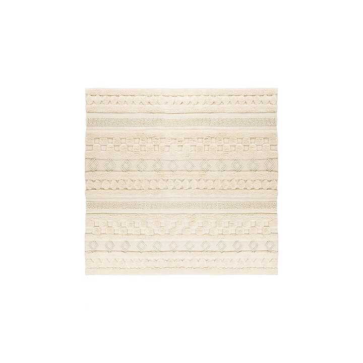 Vierkant bohemian vloerkleed - Basai 125 Naturel - 1