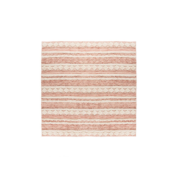 Vierkant bohemian vloerkleed - Basai 225 Roze/Creme - 1