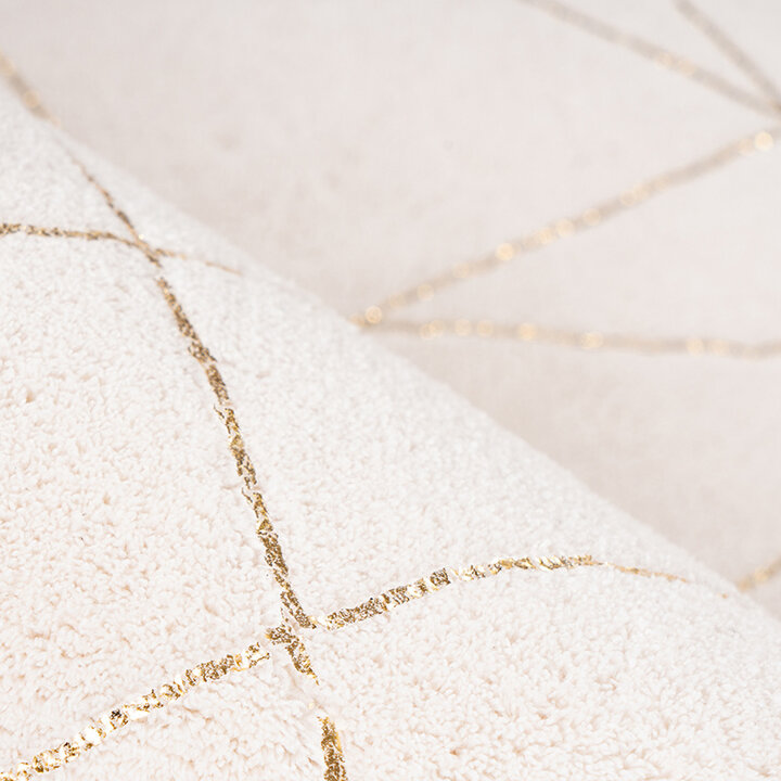 Geometrisch vloerkleed - Botticino 125 Creme/Goud - 3