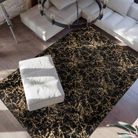 Marmer vloerkleed - Botticino 225 Zwart/Goud