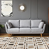 Leren patchwork vloerkleed - Limousin 225 Grijs - thumbnail