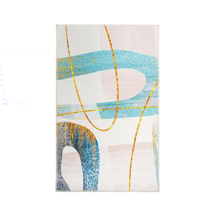 Abstract vloerkleed - Paladino 400 Blauw/Goud - 1