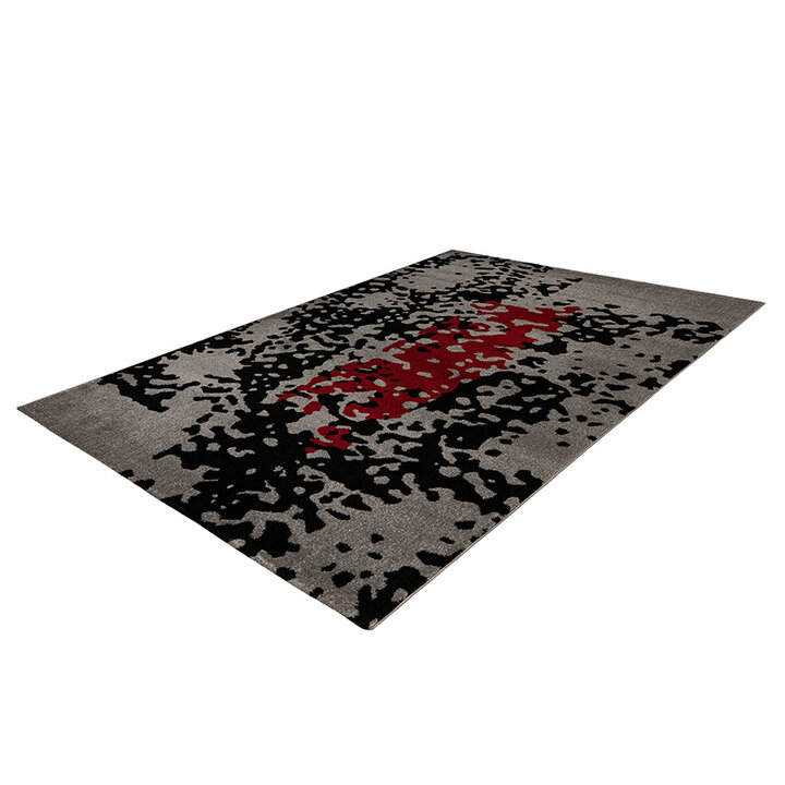 Modern vloerkleed - Navis 300 Zwart/Rood  - 2