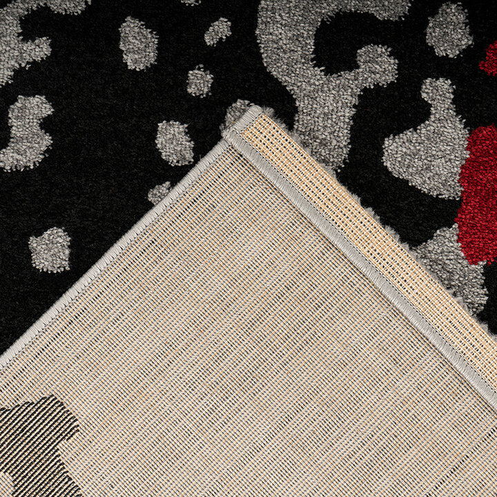 Modern vloerkleed - Navis 300 Zwart/Rood  - 4