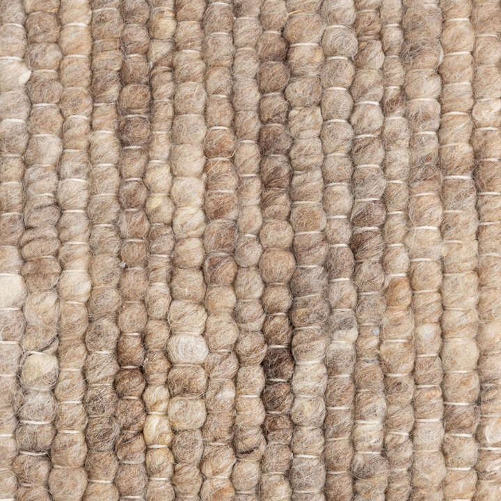 Rond wollen vloerkleed - Feline Taupe/Gemeleerd  - 3
