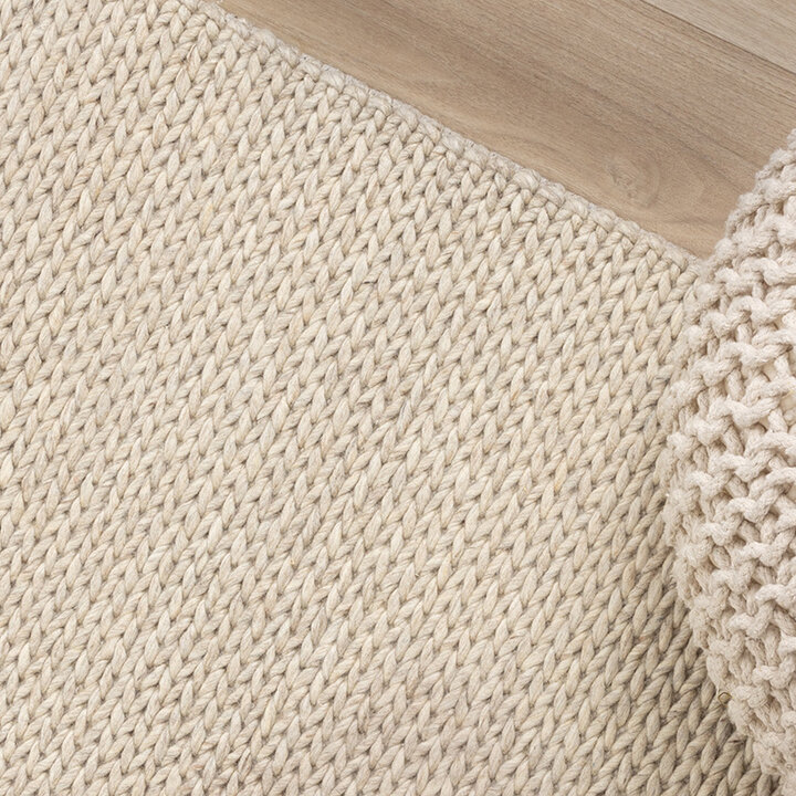Wollen vloerkleed - Twist Beige - 4