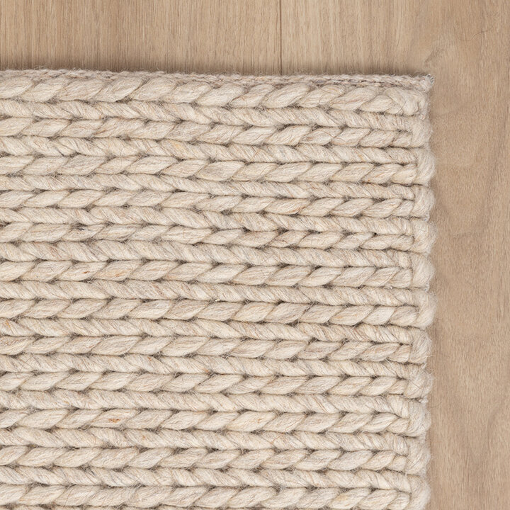 Wollen vloerkleed - Twist Beige - 5