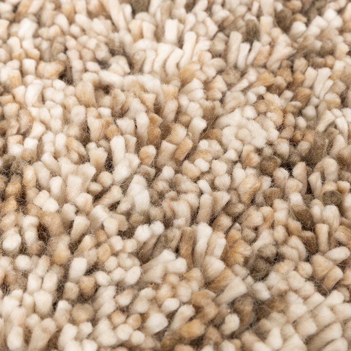 Hoogpolig wollen vloerkleed - Elin Beige   - 3