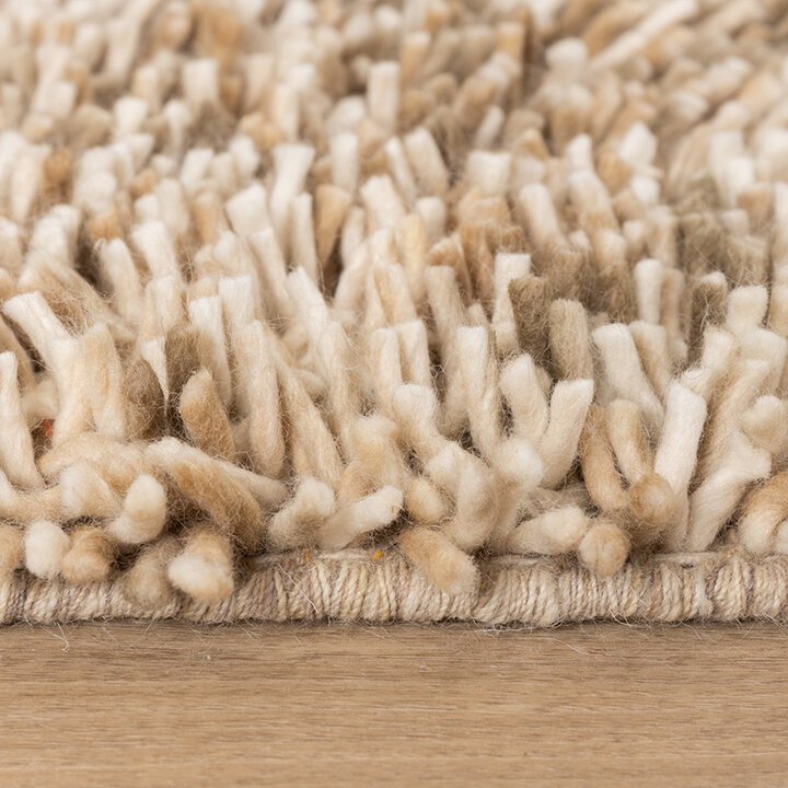 Hoogpolig wollen vloerkleed - Elin Beige   - 4