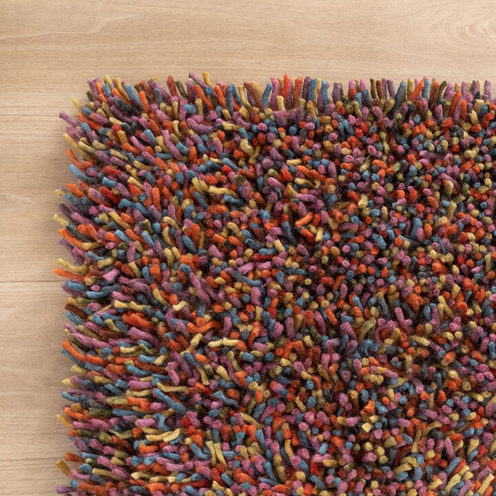 Hoogpolig wollen vloerkleed - Elin Multicolor   - 5