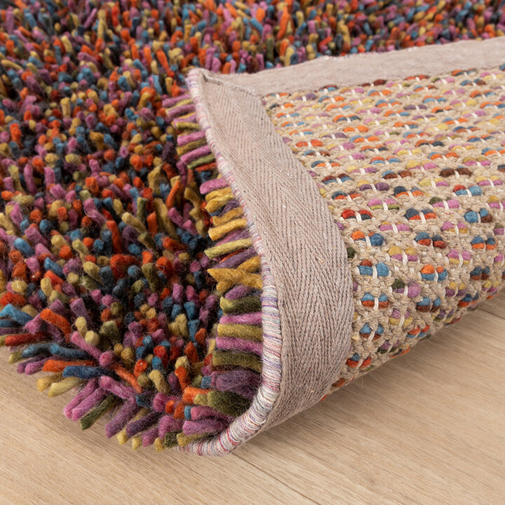 Hoogpolig wollen vloerkleed - Elin Multicolor   - 6
