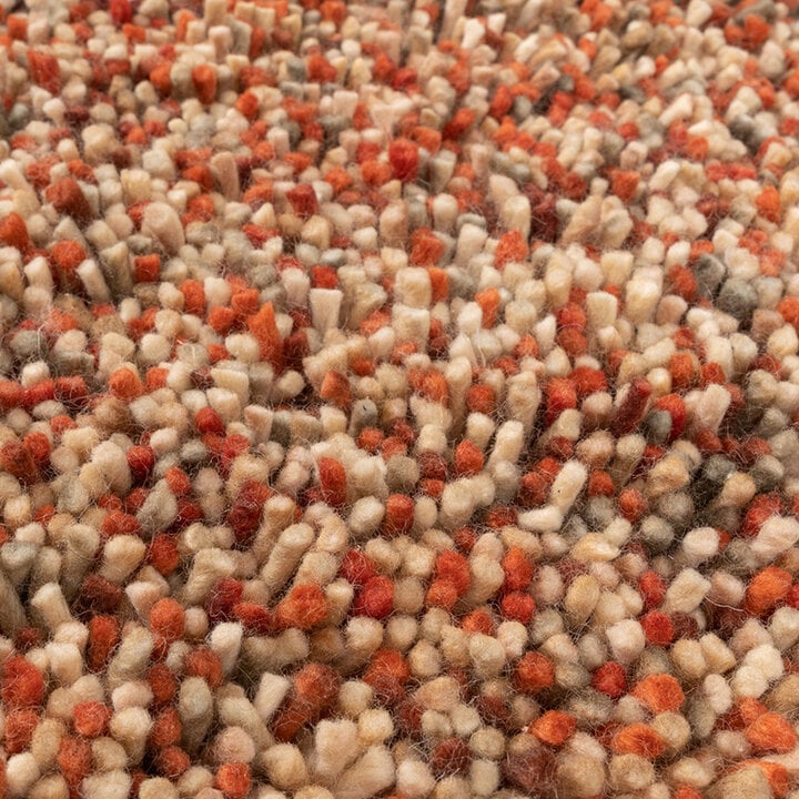 Hoogpolig wollen vloerkleed - Elin Rood/Terra   - 3