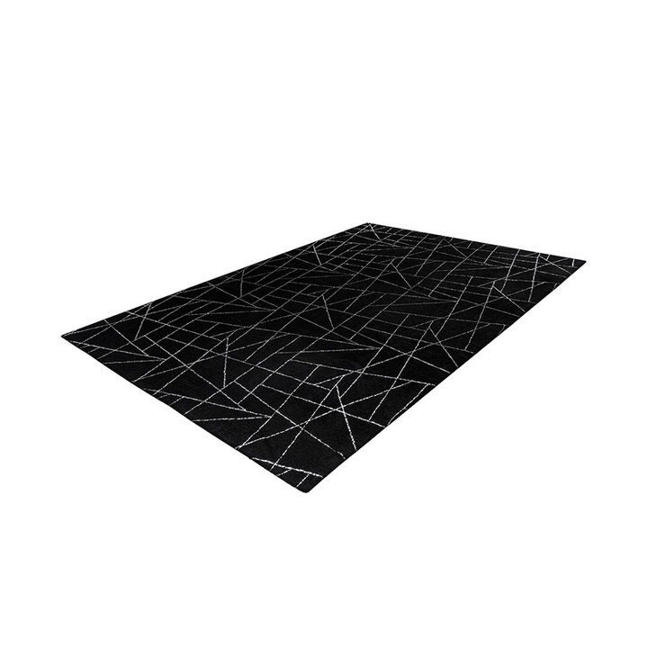 Geometrisch vloerkleed - Botticino 125 Zwart/Zilver - 2