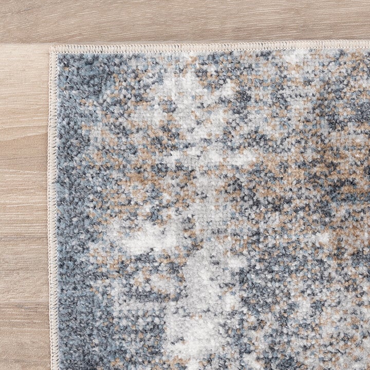 Wasbaar abstract vloerkleed - Misha Grunge Creme/Grijs  - 3