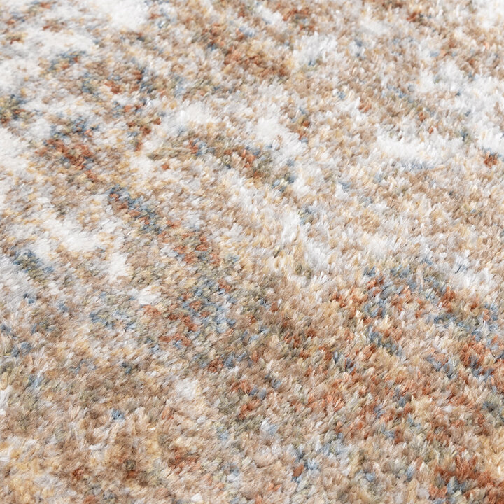 Wasbaar abstract vloerkleed - Misha Grunge Creme/Bruin  - 3