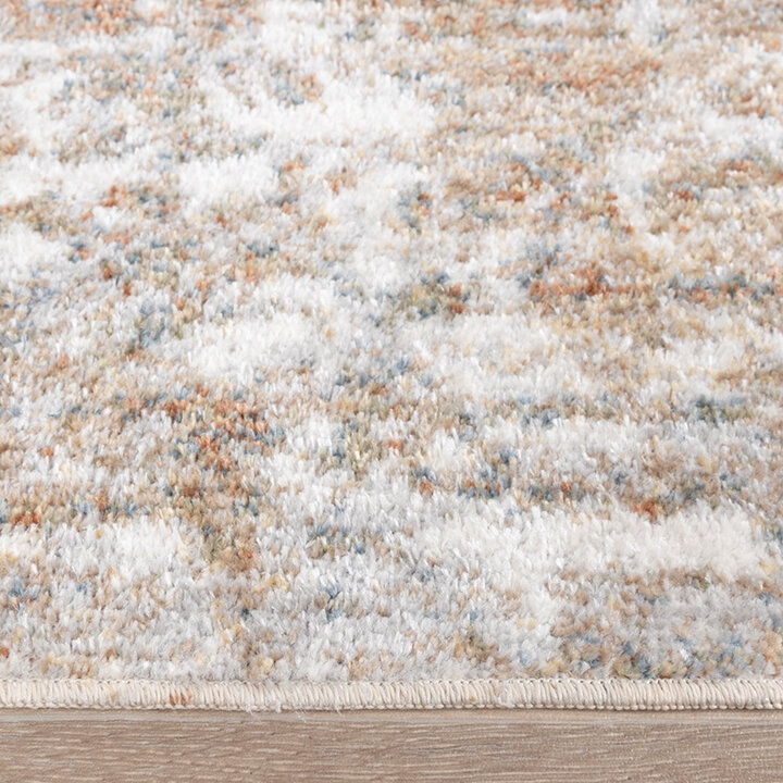 Wasbaar abstract vloerkleed - Misha Grunge Creme/Bruin  - 4