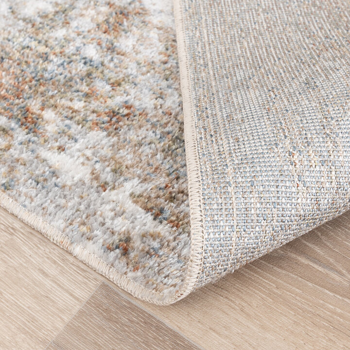 Wasbaar abstract vloerkleed - Misha Grunge Creme/Bruin  - 6