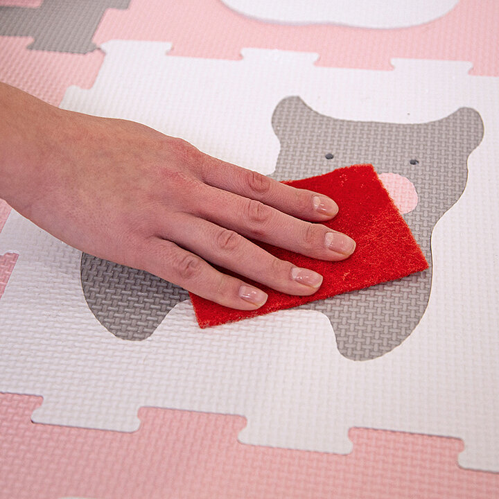 Foam puzzelmat - Sam Farm Roze - 5