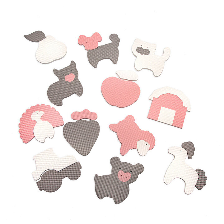 Foam puzzelmat - Sam Farm Roze - 7