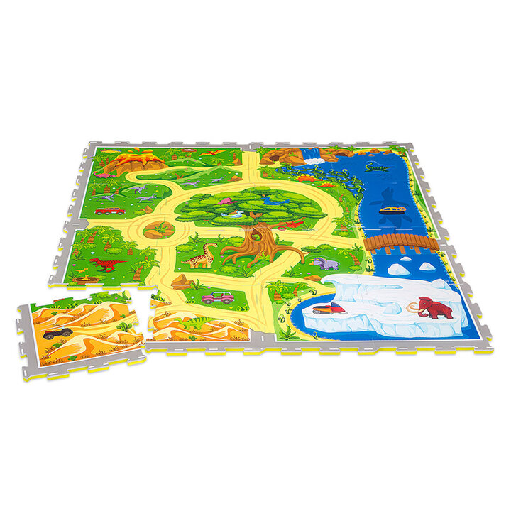 Foam puzzelmat - Max Dino Safari Multicolor - 1