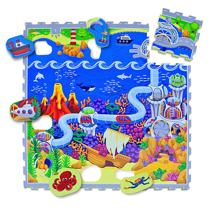 Foam puzzelmat - Max Ocean Multicolor - 2