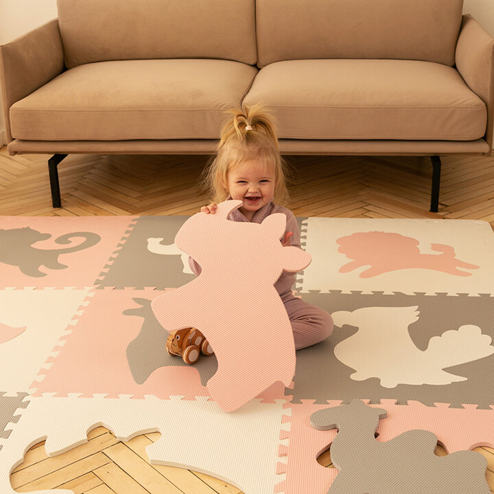 Foam puzzelmat XL - Lio Africa Roze - 2