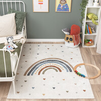Wasbaar Kindervloerkleed -  Ravi Rainbow Multicolor 