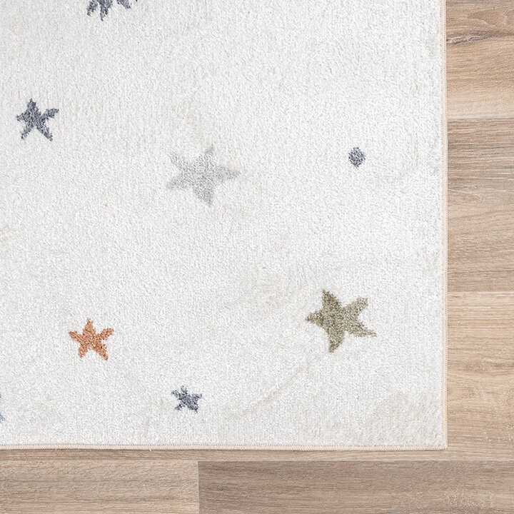 Wasbaar kindervloerkleed - Ravi Stars Multicolor - 5