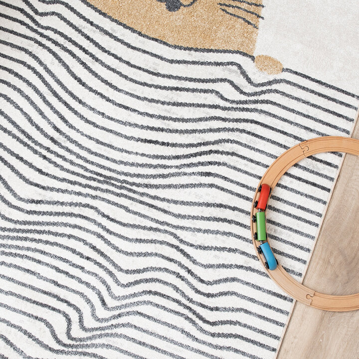 Wasbaar kindervloerkleed - Ravi Cat Multicolor - 2