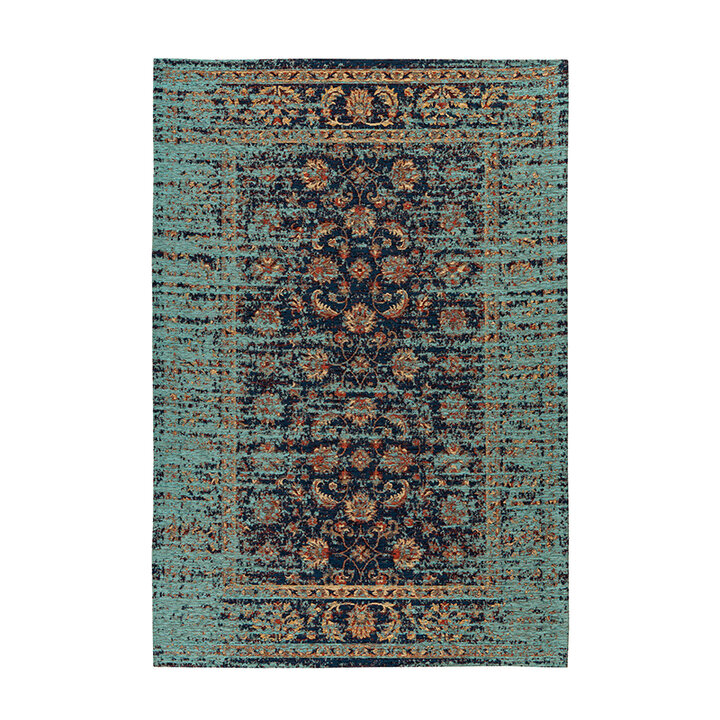Vintage vloerkleed -  Carter 225 Multicolor/Blauw  - 1