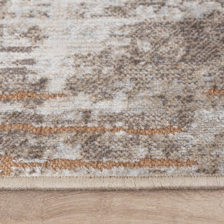 Modern vloerkleed - Hendrix Grunge Creme/Terra  - 4