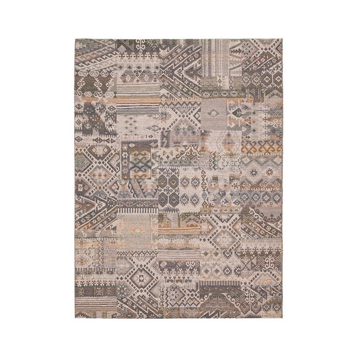 Wollen patchwork vloerkleed - Olympus 4000 Taupe - 1
