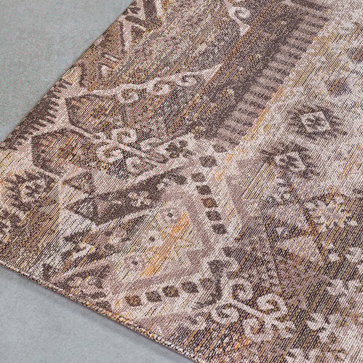 Wollen patchwork vloerkleed - Olympus 4000 Taupe - 3