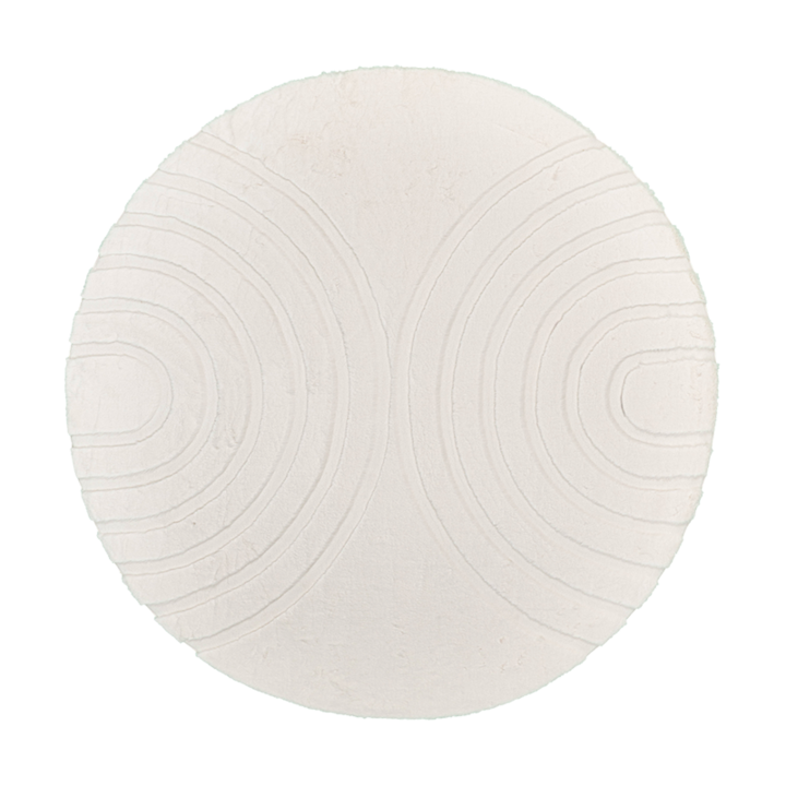 Rond hoogpolig vloerkleed - Carvy Arches Crème - 1