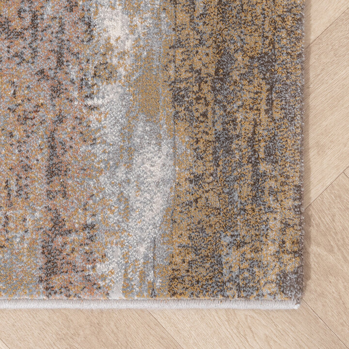 Abstract vloerkleed - Xavier Scratch Taupe/Rood - 5