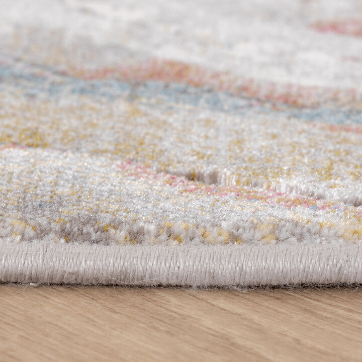 Abstract vloerkleed - Xavier Wave Blauw/Rood - 4