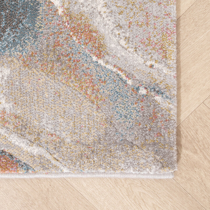 Abstract vloerkleed - Xavier Wave Blauw/Rood - 5