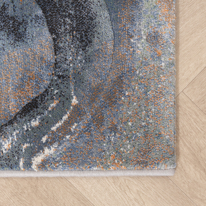 Abstract vloerkleed - Xavier Wave Blauw/Grijs - 5