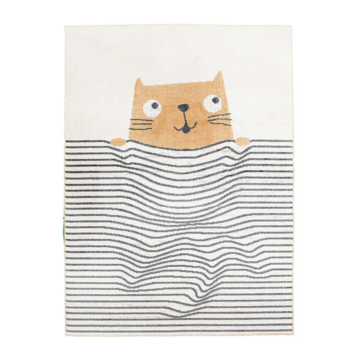 Wasbaar kindervloerkleed - Ravi Cat Multicolor - 1