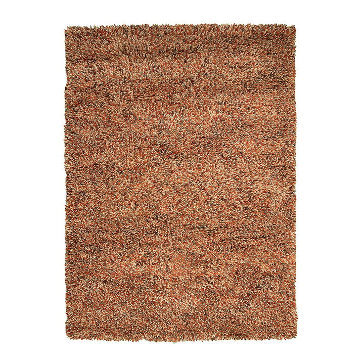 Hoogpolig wollen vloerkleed - Elin Rood/Terra   - 1