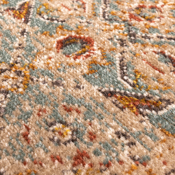 Rond vintage vloerkleed - Thirza Oriental Lichtblauw/Multicolor  - 3