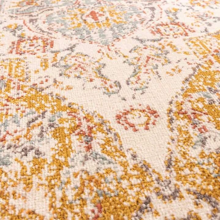 Vintage vloerkleed - Thirza Medaillon Okergeel/Multicolor  - 3