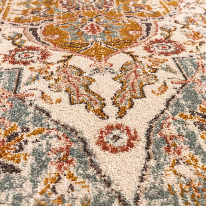 Vintage vloerkleed - Thirza Medaillon Lichtblauw/Multicolor - 3