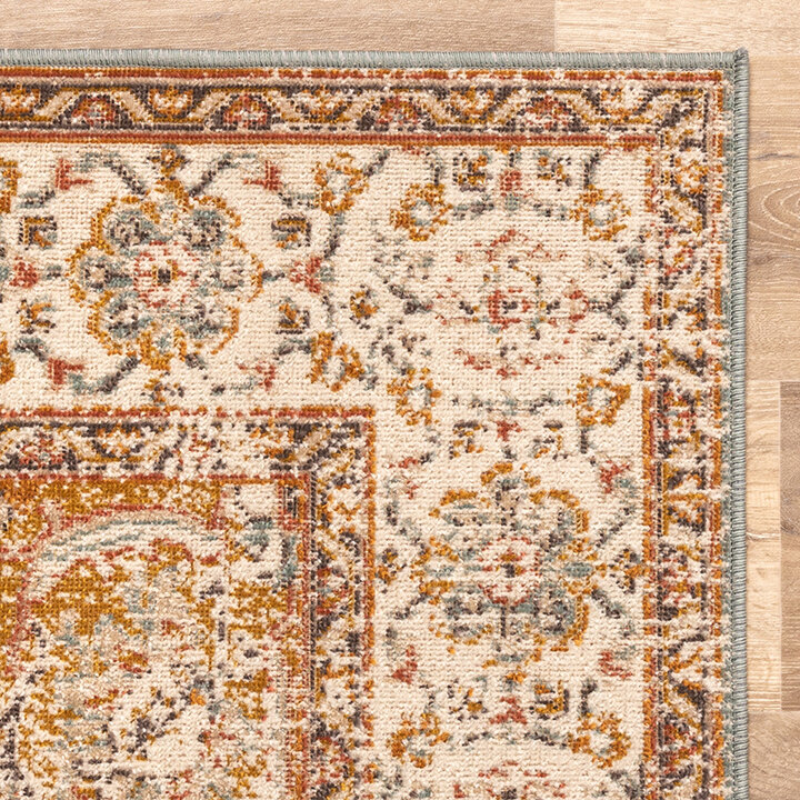 Vintage vloerkleed - Thirza Medaillon Lichtblauw/Multicolor - 5