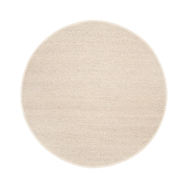 Rond wollen vloerkleed - Twist Beige - 1